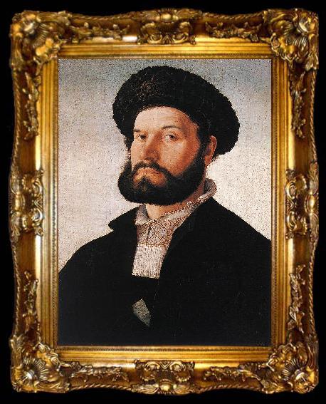 framed  SCOREL, Jan van Portrait of a Venetian Man af, ta009-2